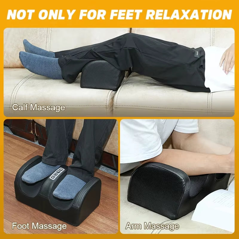 Electric Foot Massager Hot Compression Deep Kneading Roller Calf Muscle Helping Relieve Foot Pressure Care Body Massage Machines